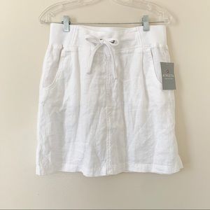 Athleta White Linen Skirt New With Tags 10